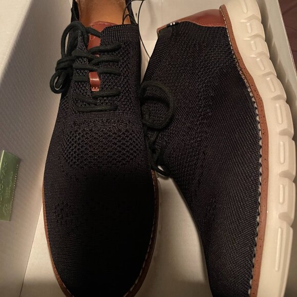 Men\'s Nautica Oxford Style Knit Textile Black Lace Up Shoe Size 11 Lightweight main image 4